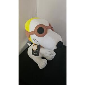Snoopy Peanuts Hallmark Flying Ace Animated Plush Halloween Gr Pumpkin RARE C1